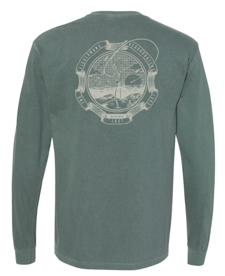 Fish Heads One Last Cast Comfort Colors Long Sleeve Shirt