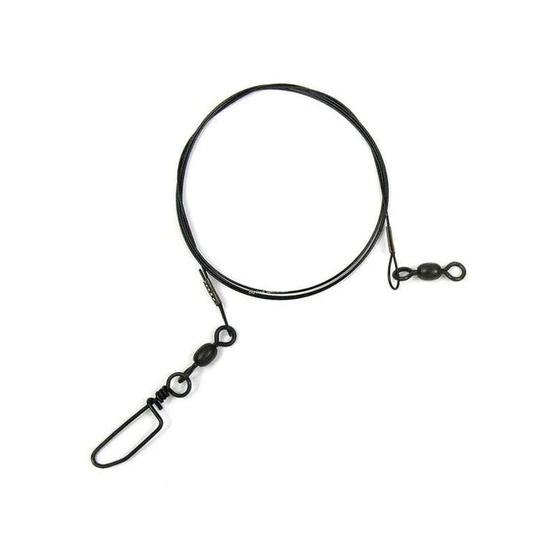 Sea Striker 48KFL Kingfish Leader, 80Lb Black Coated Wire, #1 Billfisher Swivel, 48"